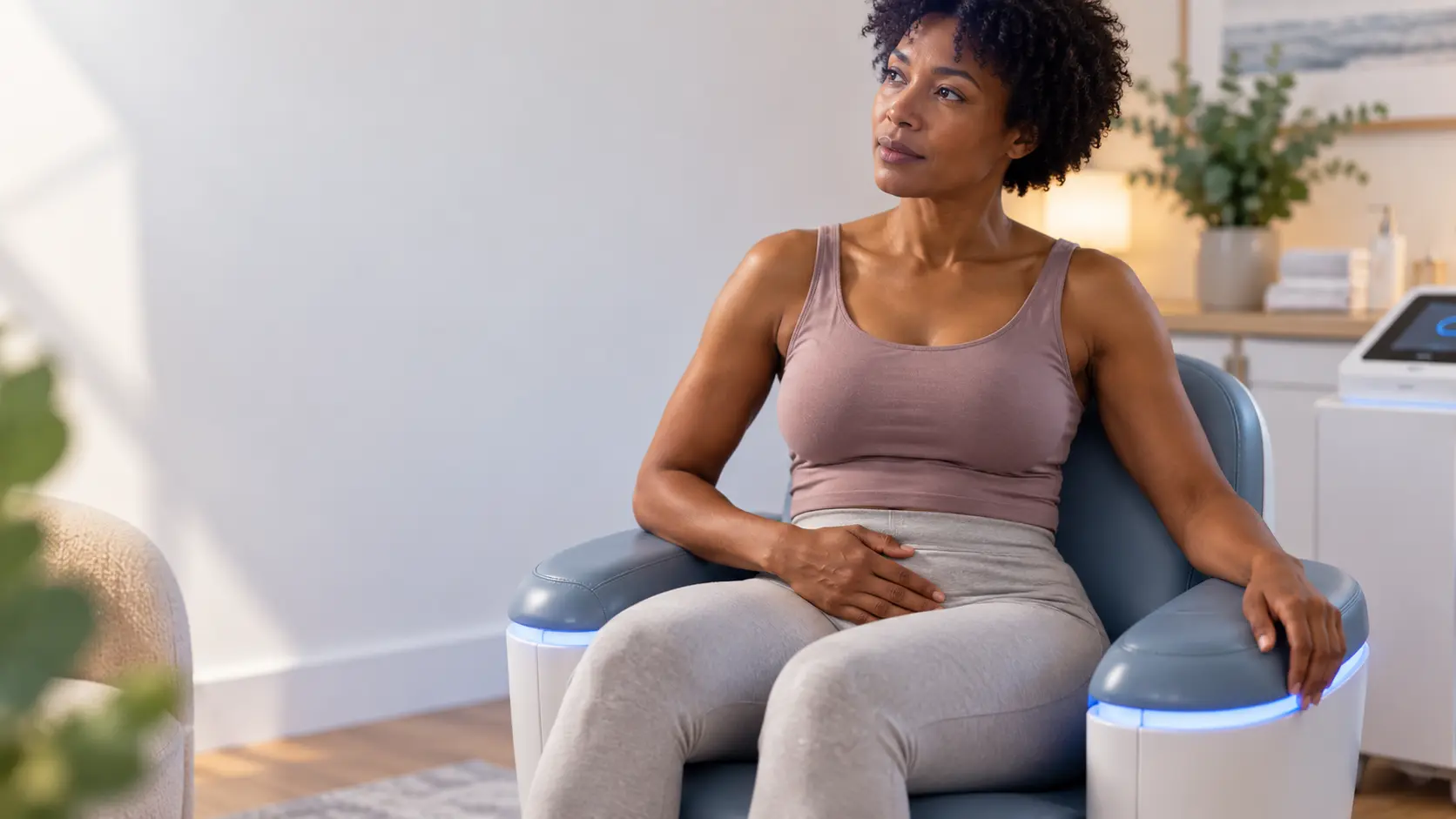 Calm Wellness Chair Reflection pelvic floor health solutions from incontince direct Manchester